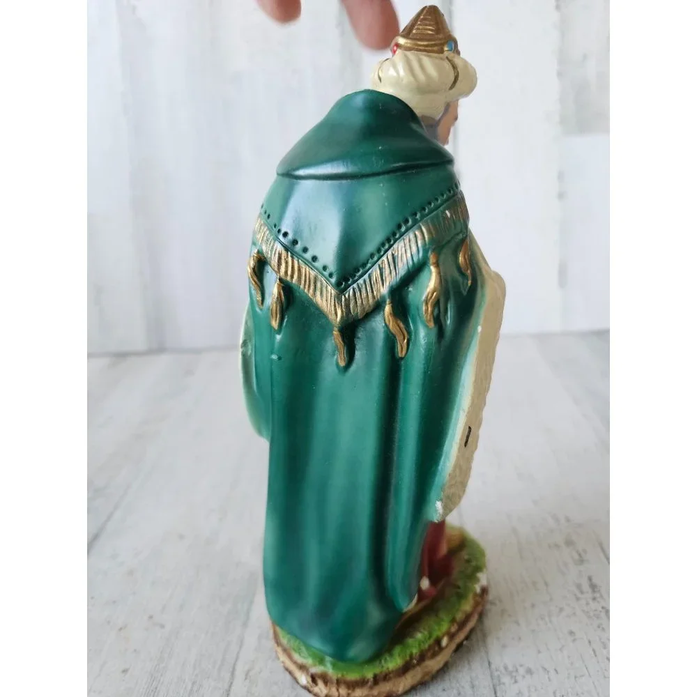Vintage Italian‎ chalkware wiseman nativity village Italy Xmas statue religious